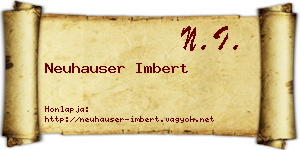 Neuhauser Imbert névjegykártya